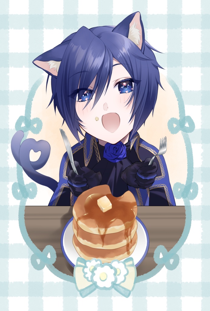 ポストカード｜DMB＋ローザ・ブルー(※子猫化)