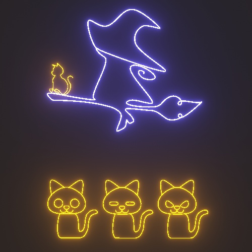 ハロウィン ネオンサイン風