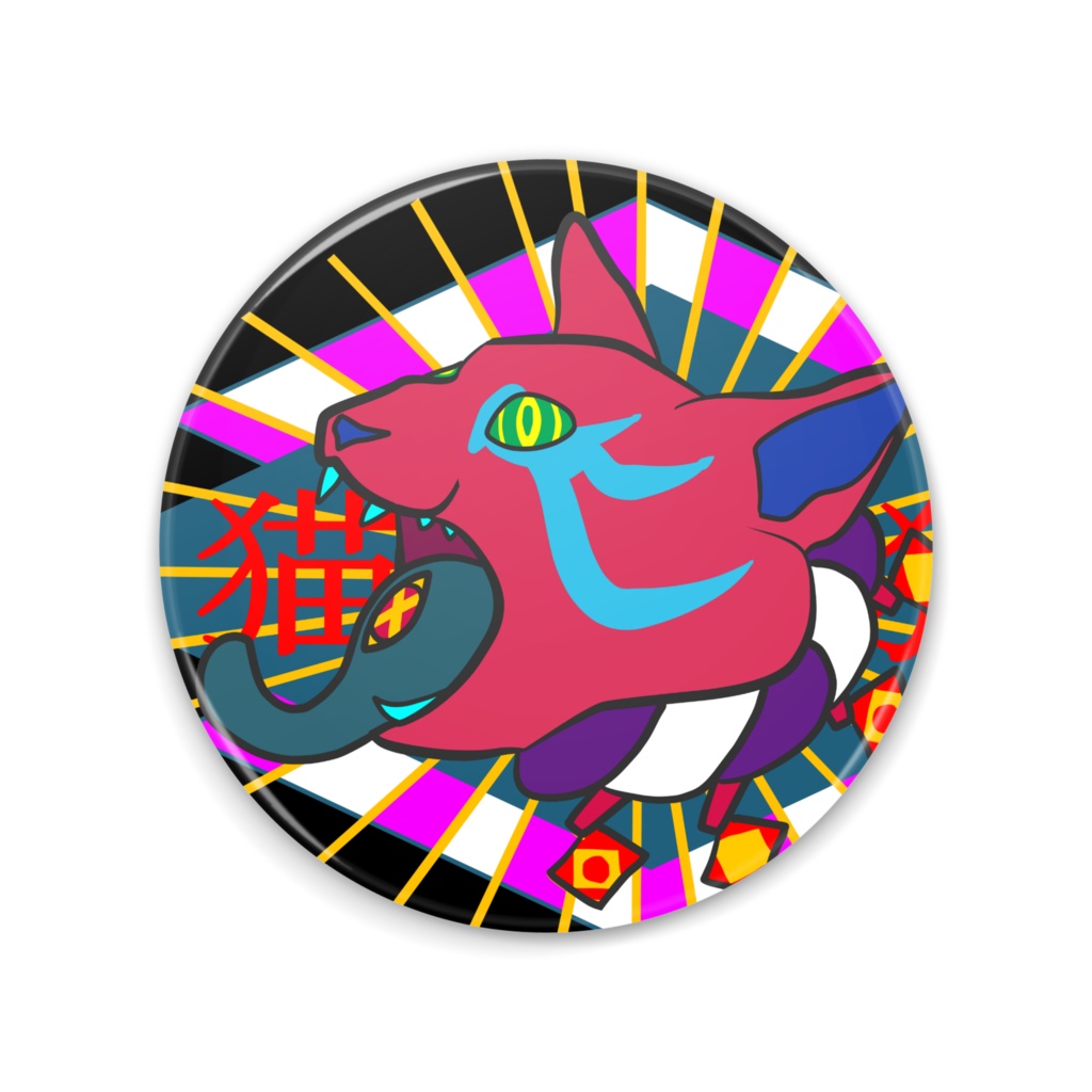 紅猫神様缶ミラー