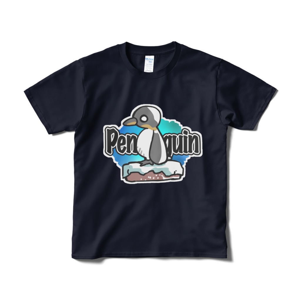 ペンギンTシャツ_ネイビー
