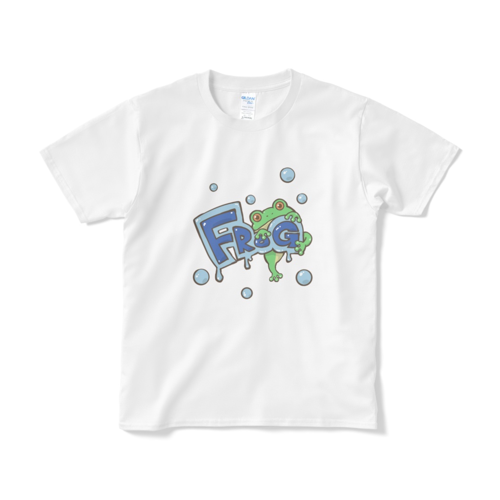 カエルTシャツ_白