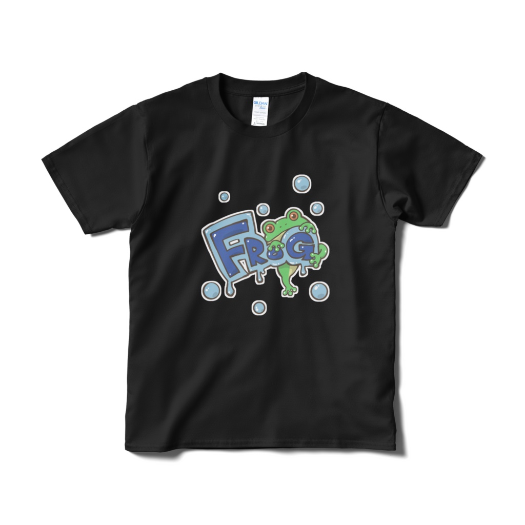 カエルTシャツ_黒