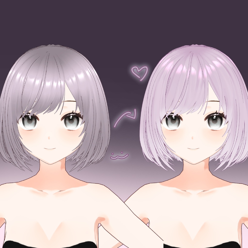 Vroid Hair Texture 髪質