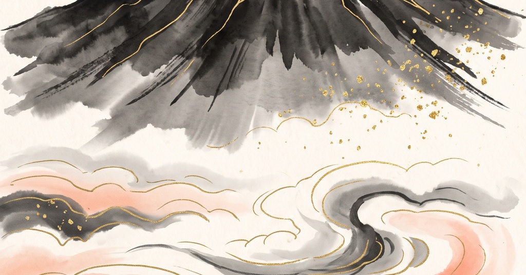 風水 八宅派の「生気」の方位|朝日と富士山の絵6枚と解説のセット(A4・A3 相当の印刷用PDF+スマホ壁紙)(絵は AI 生成)