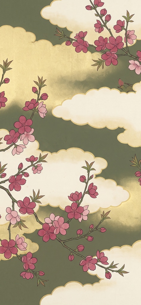 風水 八宅派の「延年」の方位|花と蝶の絵6枚と解説のセット(A4・A3 相当の印刷用PDF+スマホ壁紙)(絵は AI 生成)