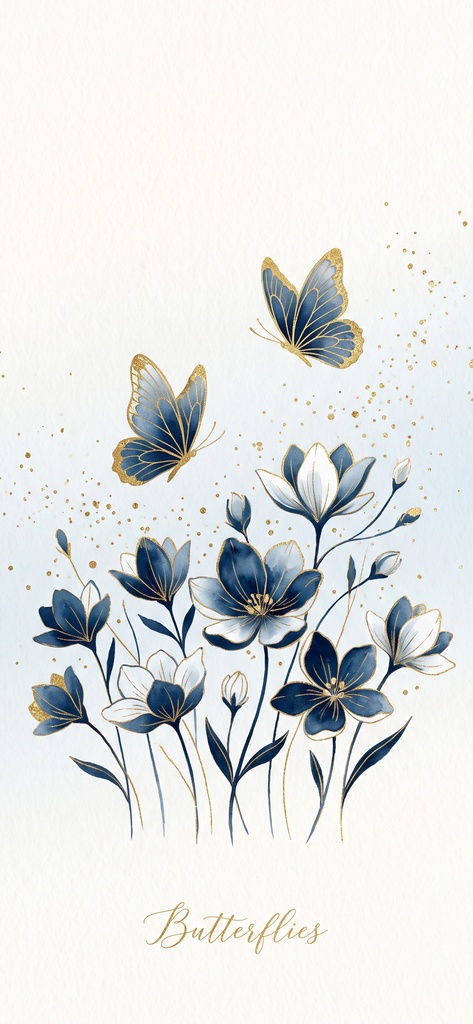 風水 八宅派の「延年」の方位|花と蝶の絵6枚と解説のセット(A4・A3 相当の印刷用PDF+スマホ壁紙)(絵は AI 生成)