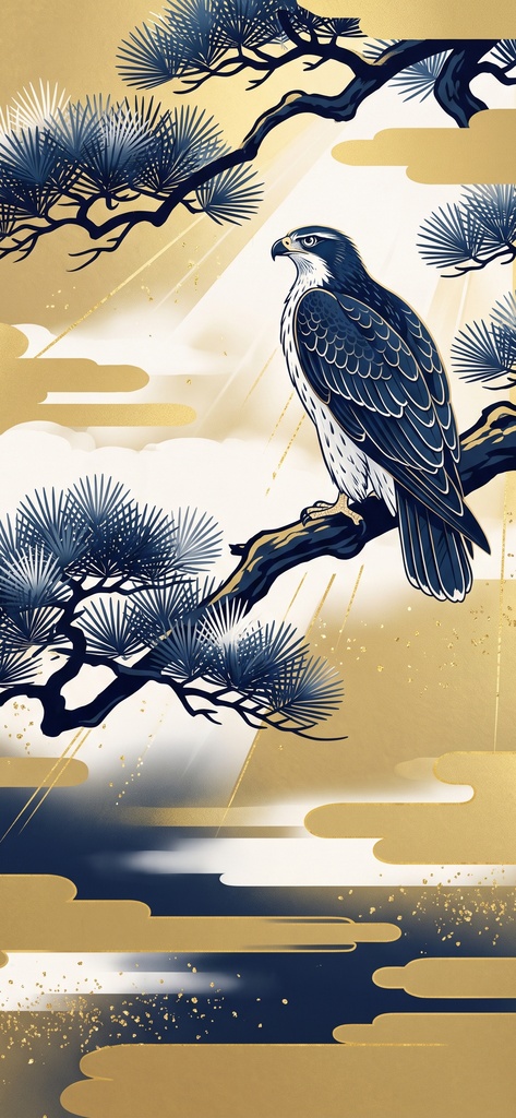 風水 八宅派の「生気」の方位|白馬・鷹・麒麟・白蛇の絵5枚と解説のセット(A4・A3 相当の印刷用PDF+スマホ壁紙)(絵は AI 生成)
