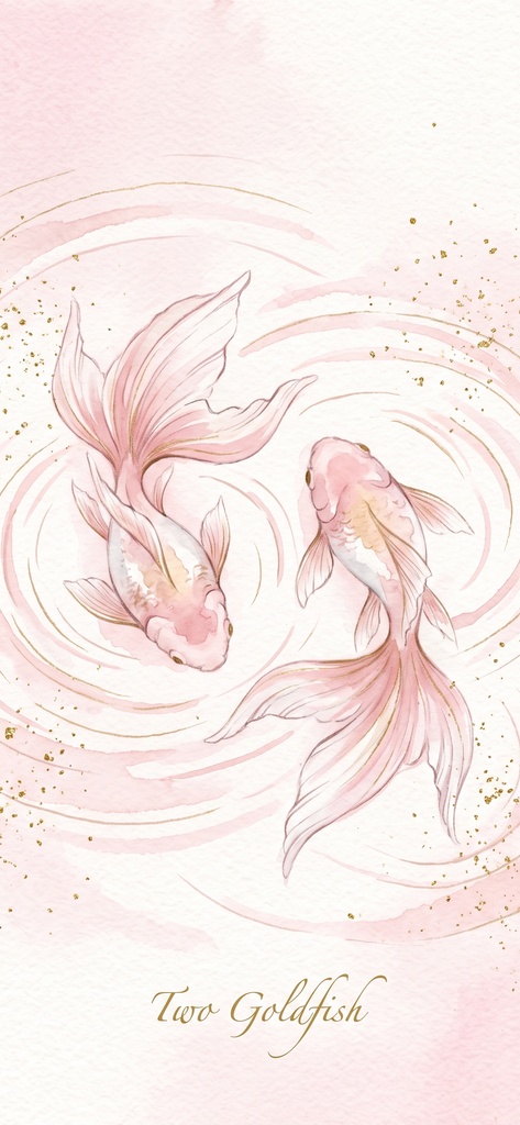 風水 八宅派の「延年」の方位|魚と小鳥の絵5枚と解説のセット(A4・A3 相当の印刷用PDF+スマホ壁紙)(絵は AI 生成)
