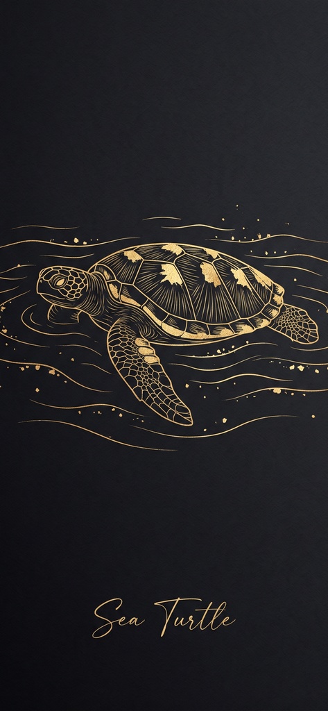 風水 八宅派の「伏位」の方位|海亀と象と鹿の絵4枚と解説のセット(A4・A3 相当の印刷用PDF+スマホ壁紙)(絵は AI 生成)