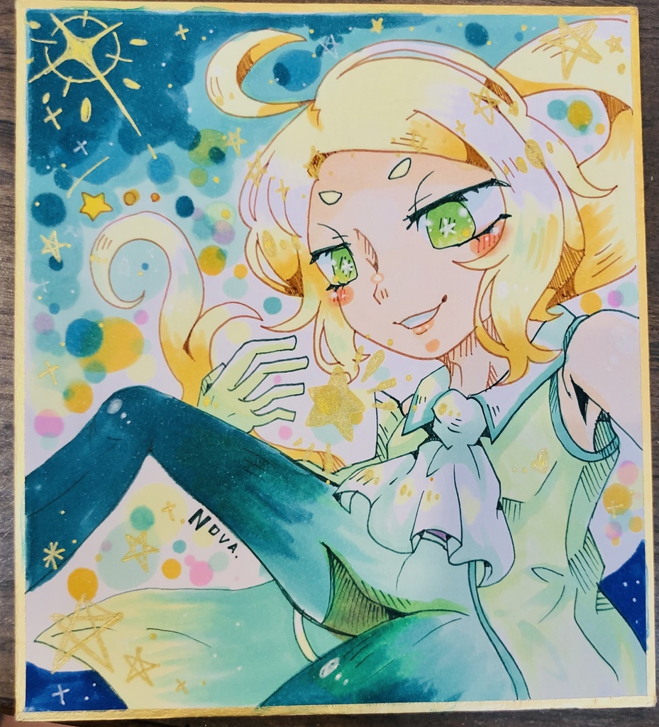 ホログラム入り手描き色紙 ノーヴァ