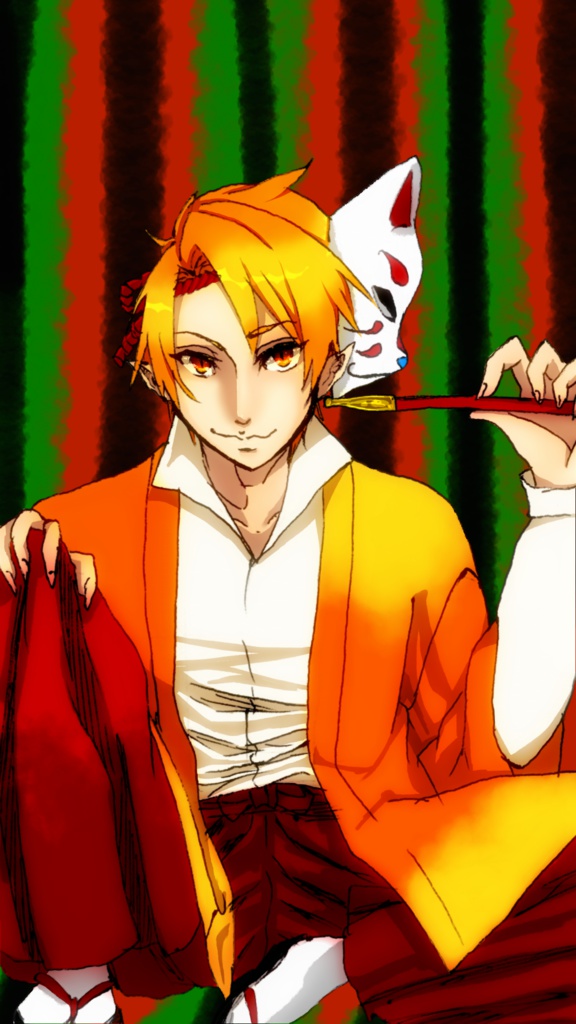 【狐赤 苓】アクリルキーホルダー