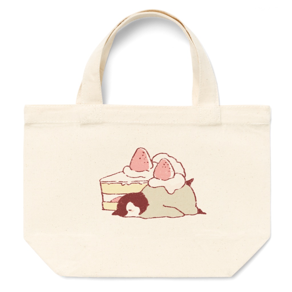 コウテイペンギン(ヒナ)&ショートケーキ トートバッグ