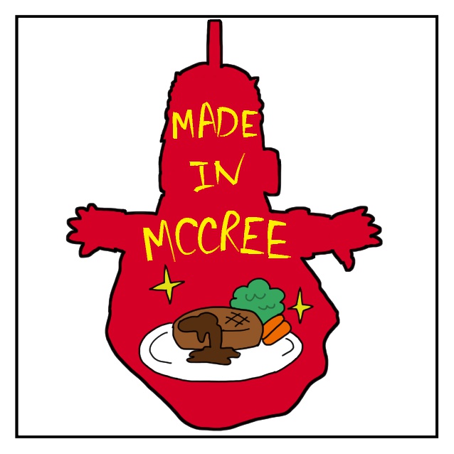 マクリーのアクリルストラップ(mccree's acrylic keychain)
