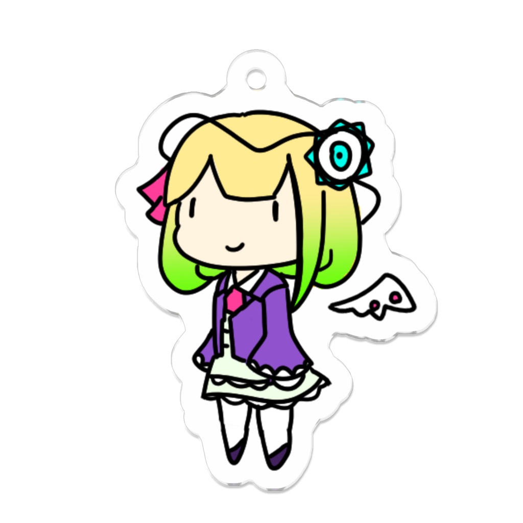 天使メキのアクキー（よくみるアイツver）