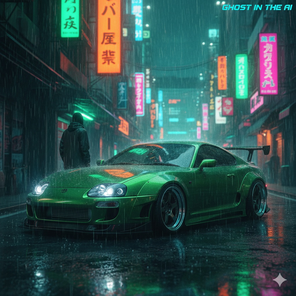 【スマホ壁紙】Cyberpunk A80 SUPRA/ Night City