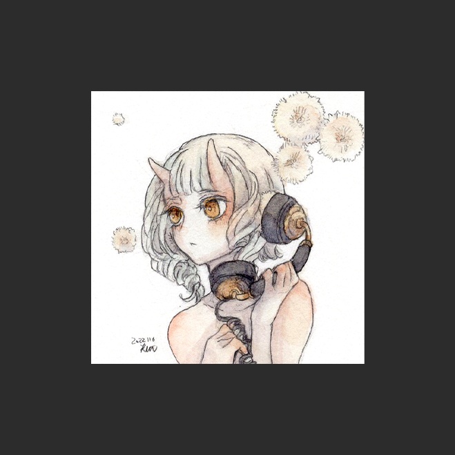 ミニ原画「☎ 000-000-0002」