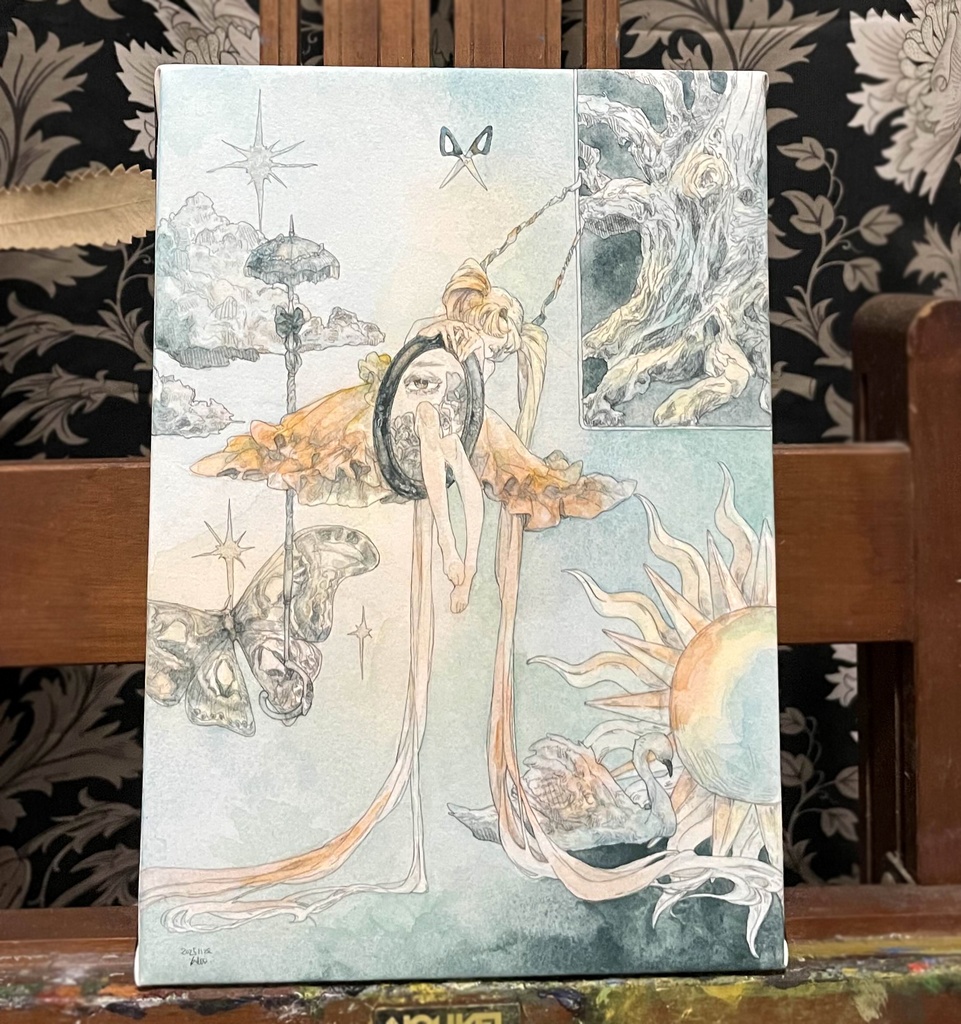 パネル原画「ブレックファーストの対抗戦」