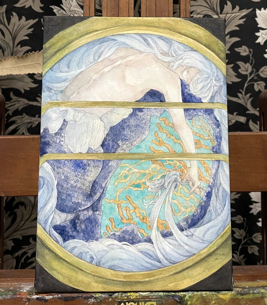 パネル原画「のぞき見と海溝」