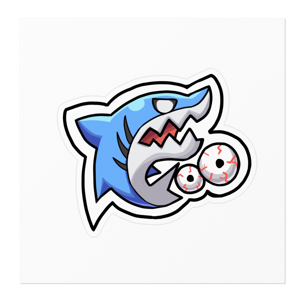 朝乃めざめ。さめちゃんとめだまちゃんステッカー全3種