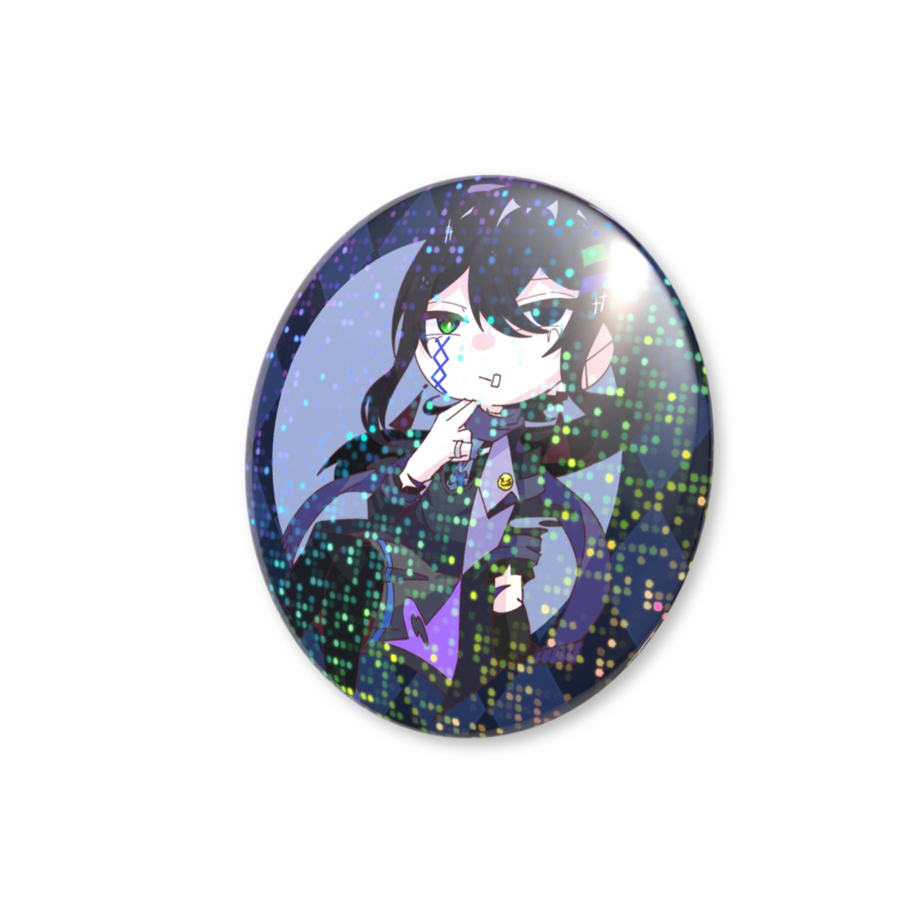 【紫月】SDグリッター缶バッジ