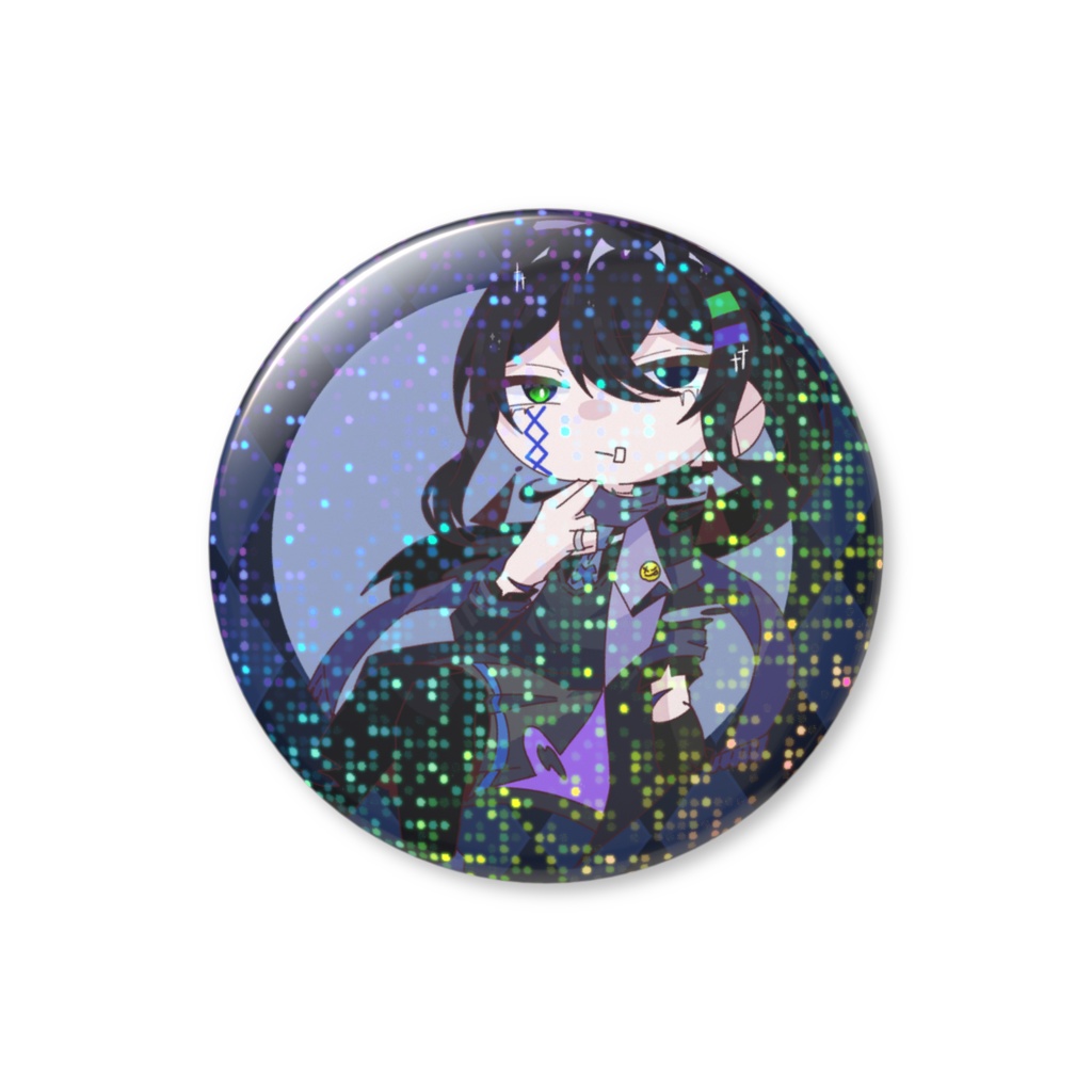 【紫月】SDグリッター缶バッジ