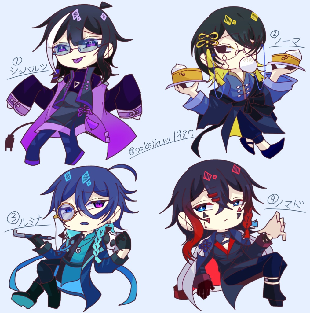 【同期組 中華服ver】アクリルキーホルダー