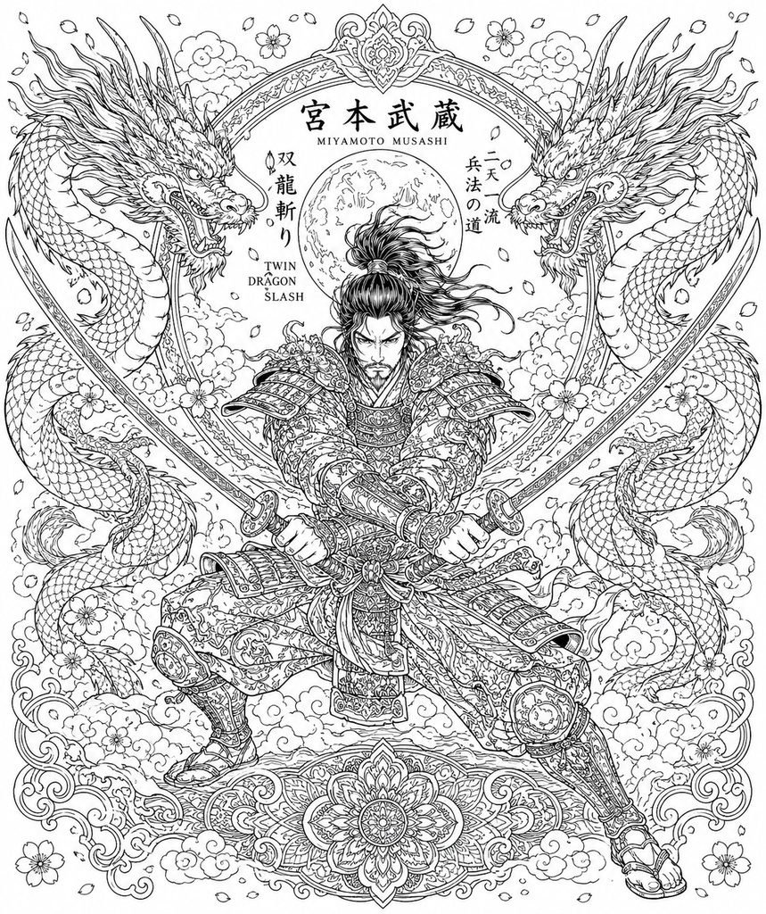 samurai 塗り絵