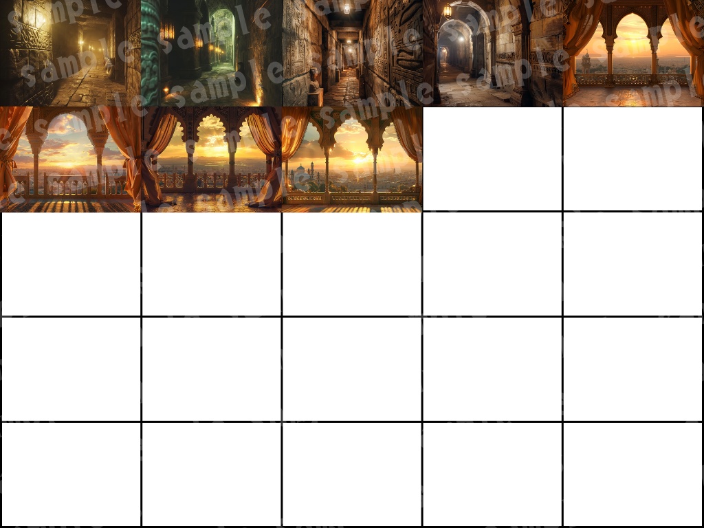 🕌【アラビア風背景素材パック|幻想×中東×ファンタジー】83枚セット