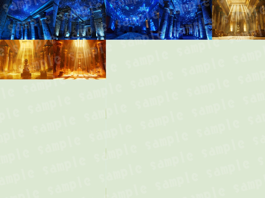 🛕【エジプト風背景素材パック|幻想×古代文明×神殿】82枚セット