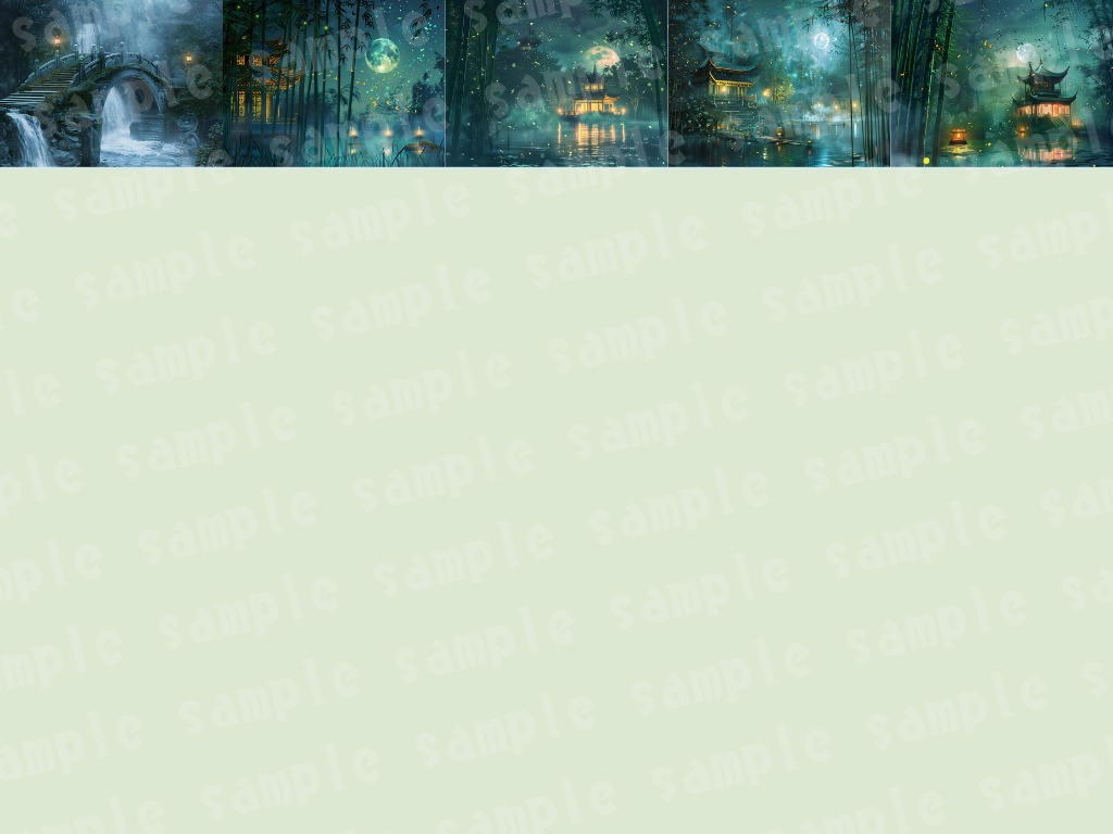 🀄【中華幻想背景素材パック|霊獣×ファンタジー】80枚セット