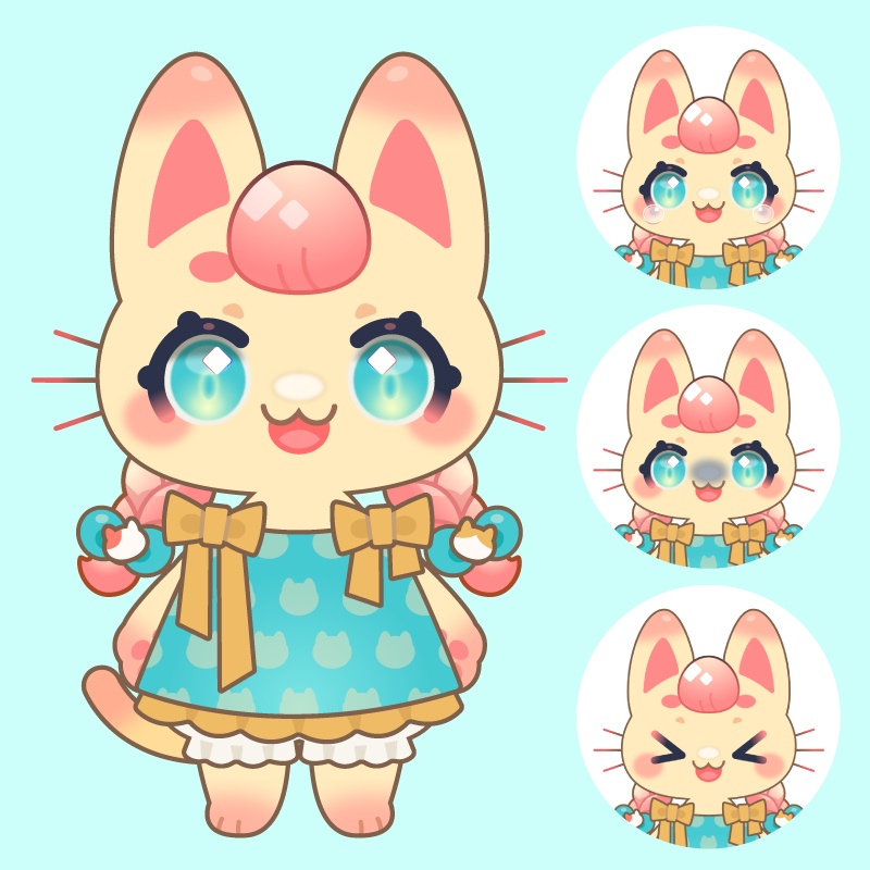 VtuberStudio対応汎用モデル 作った猫ちゃん