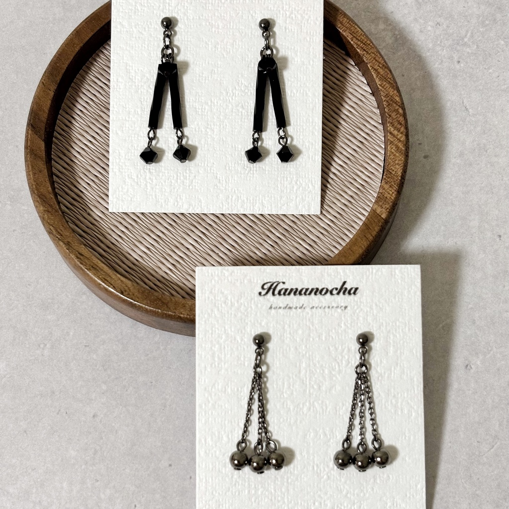 ミニチュア《 遊び心溢れる ✤ 忍具 》ブラック|ピアス|イヤリング