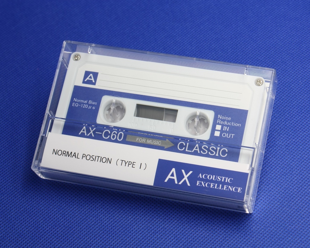 C90・4本組・白ハーフカセットテープ・アソート