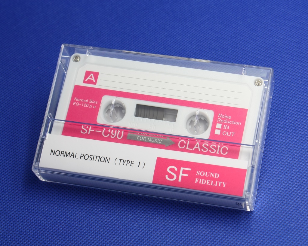 C90・4本組・白ハーフカセットテープ・アソート