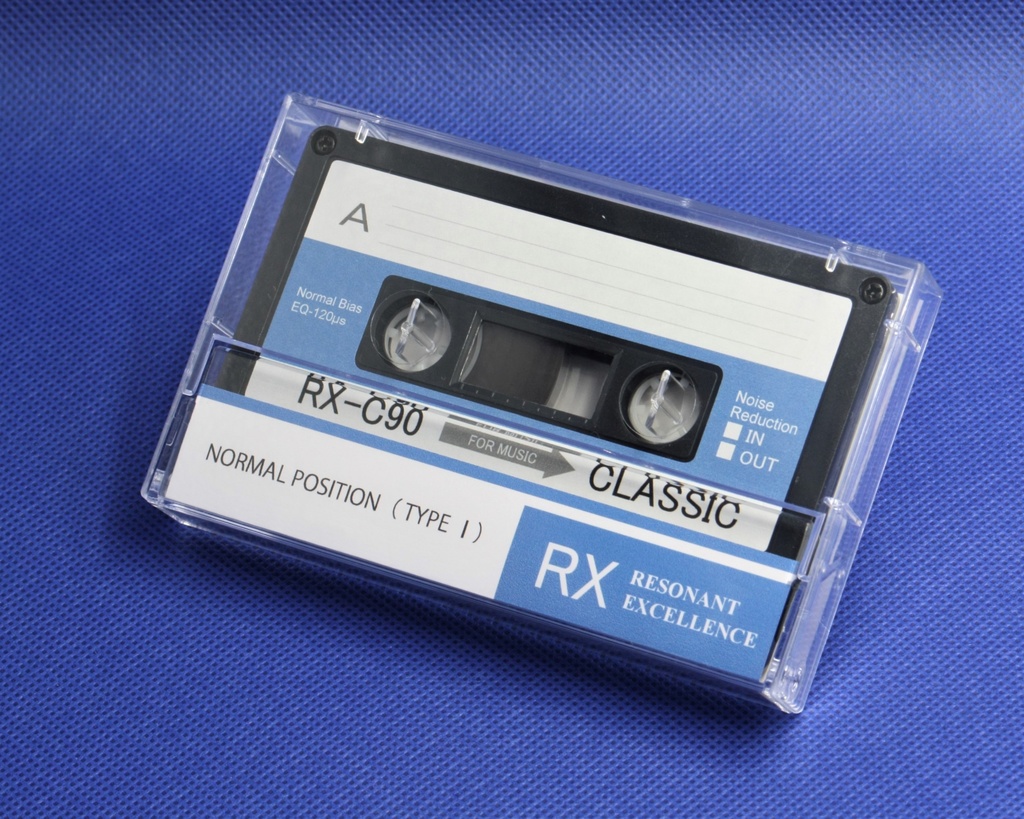 RX＜スカイブルー＞オリジナルデザイン・カセットテープ