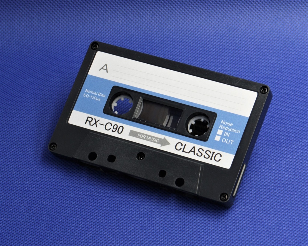 RX<スカイブルー>オリジナルデザイン・カセットテープ