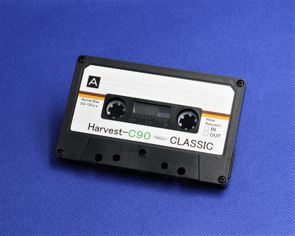 C90・Harvest<ハーヴェスト>レトロ調デザインのカセットテープ