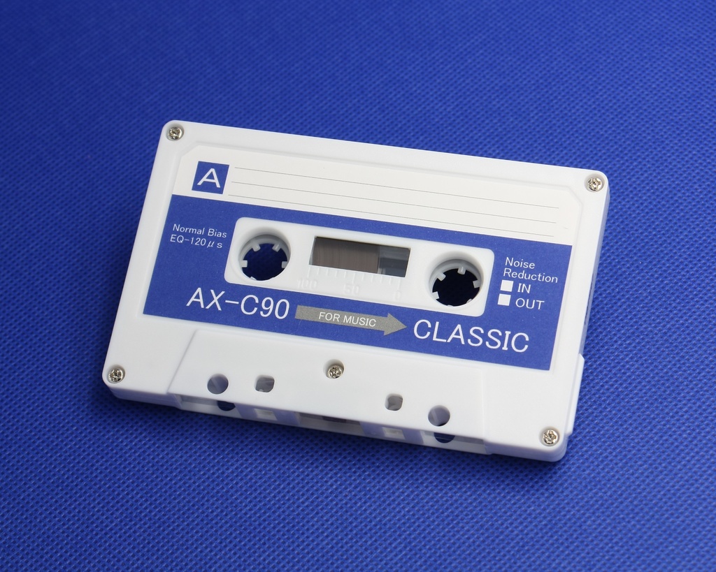 C90・AX<ブルー>オリジナルデザイン・カセットテープ