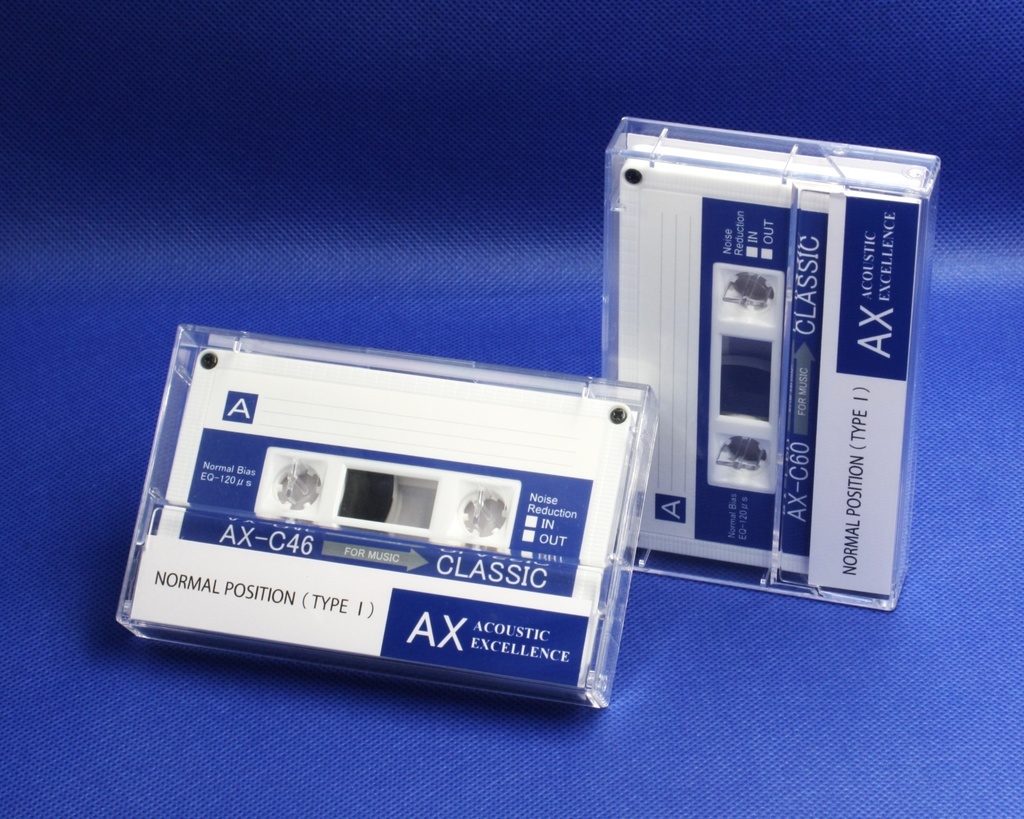 <AX:ブルー.R2>オリジナルデザイン・カセットテープ