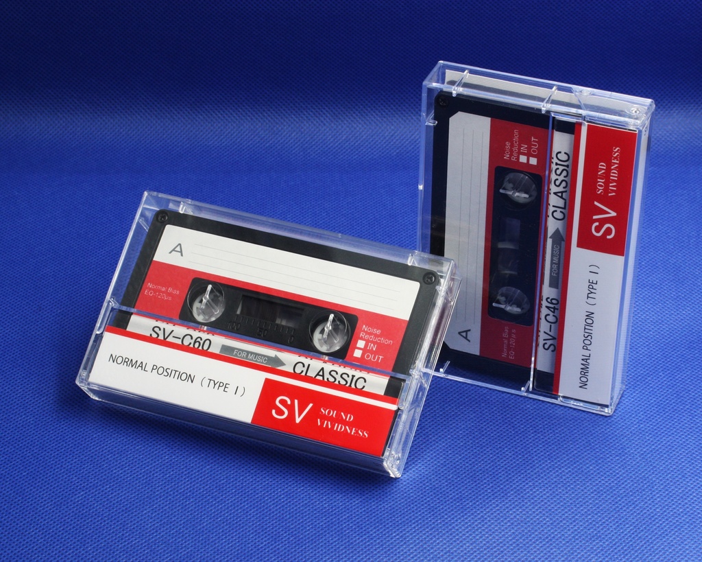 C60<SV:スカーレット.R2>オリジナルデザイン・カセットテープ