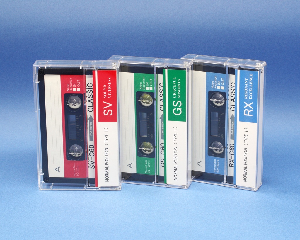 C60<RX:スカイブルー.R2>オリジナルデザイン・カセットテープ