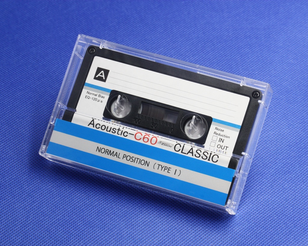 C60<Acoustic:アコースティックⅢ>レトロ調デザインのカセットテープ