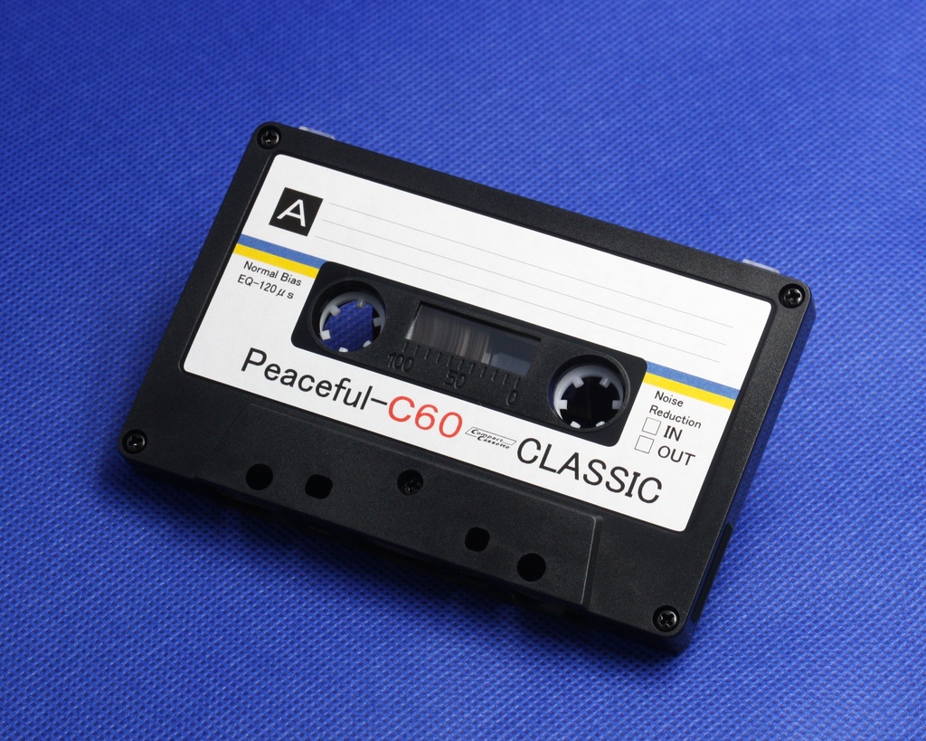 C60<Peaceful:ピースフルブラック.R2>平和祈願のカセットテープ