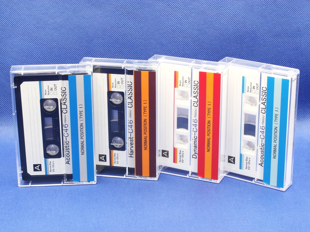 C46・4本組・ストライプデザインカセット・アソート