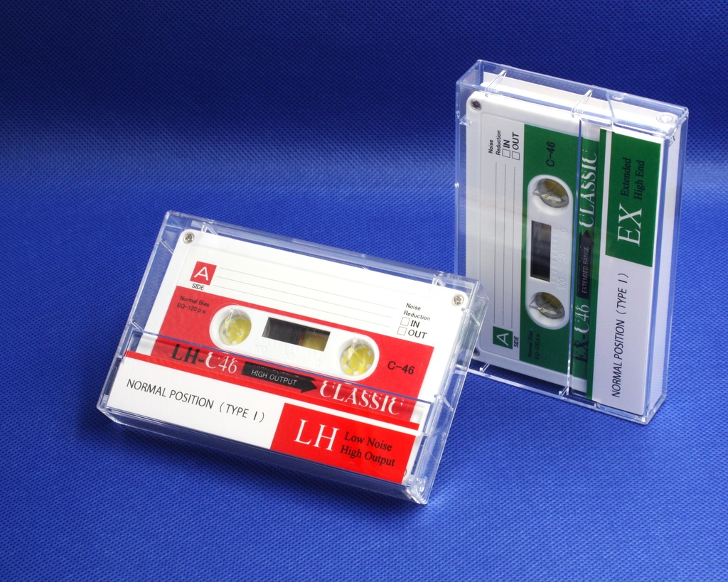 C46・レトロ調白ハーフカセット.R4:LH/EX