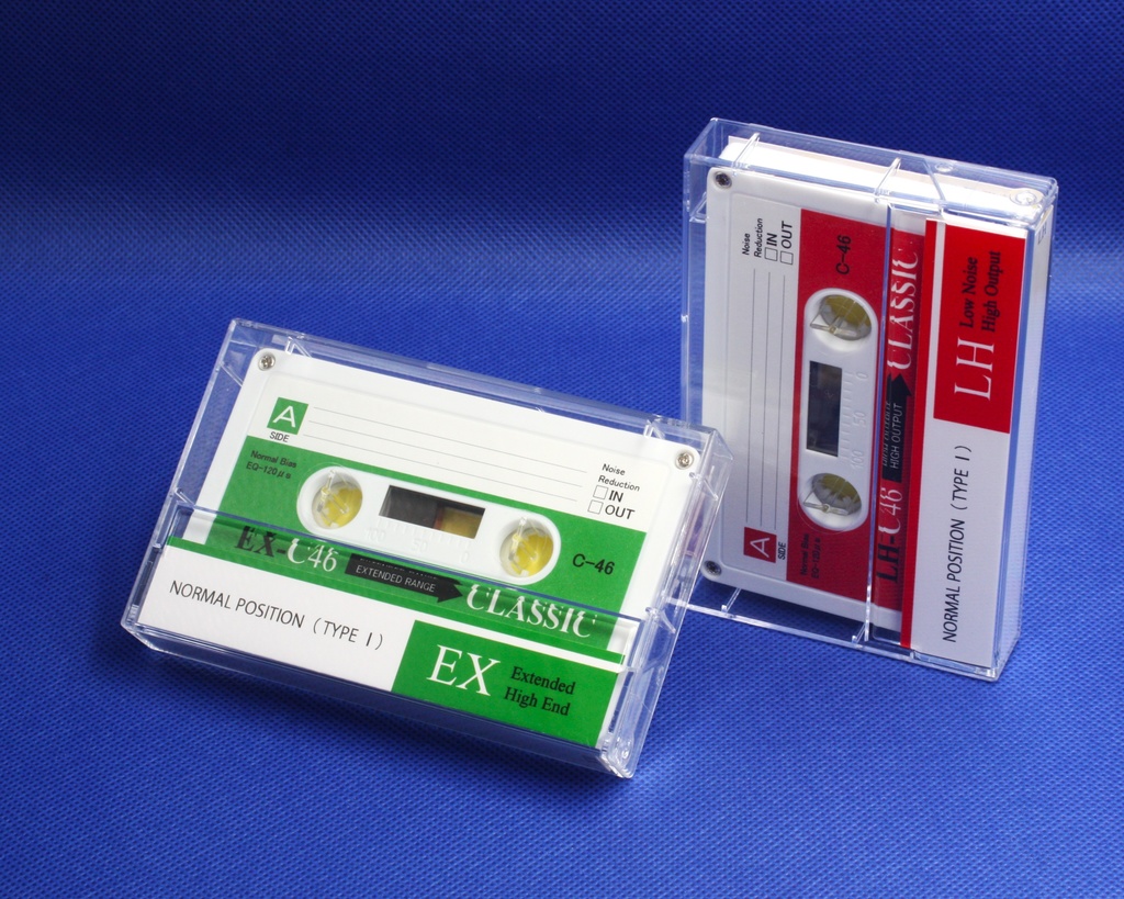 C46・レトロ調白ハーフカセット.R4:LH/EX