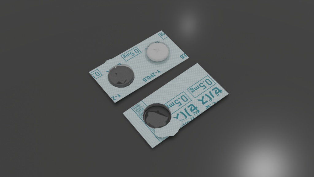 【3Dモデル素材】精神がおだやかになる錠剤薬