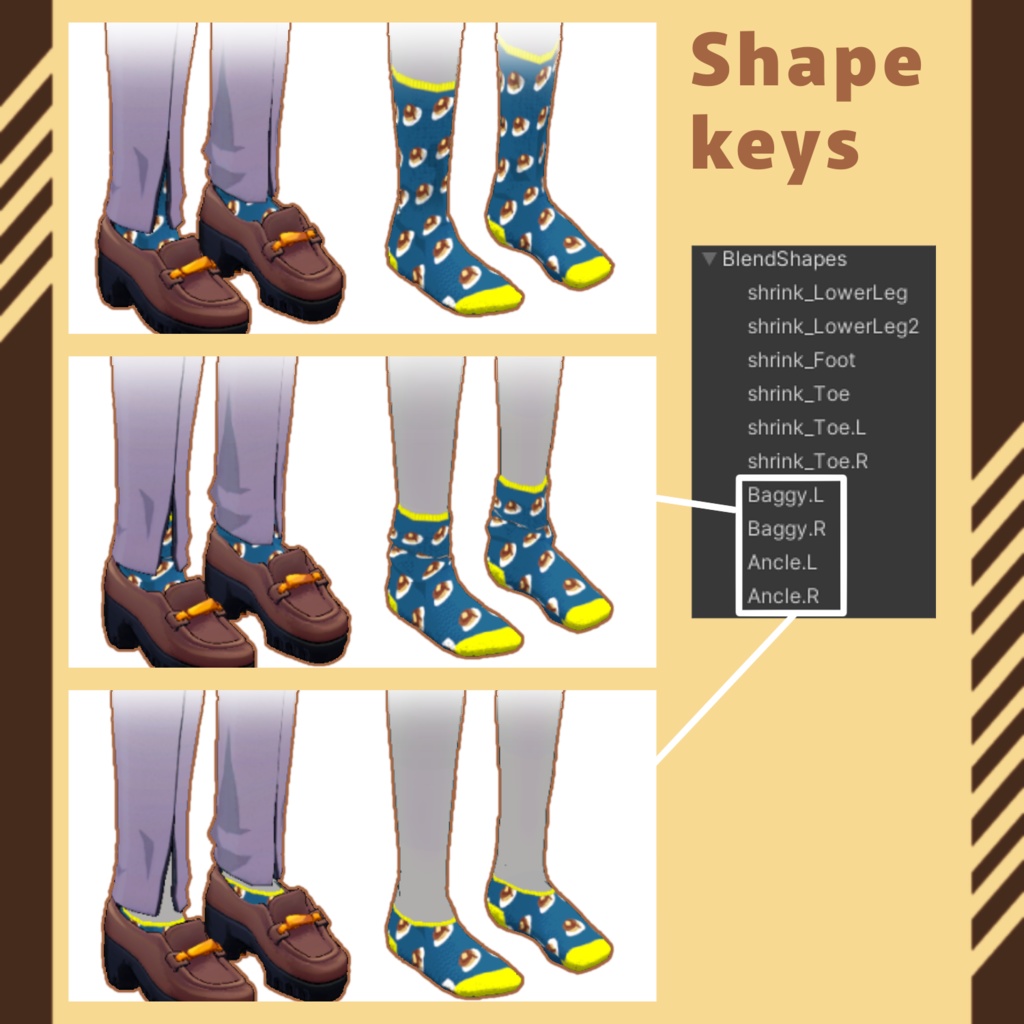 ターコイズ氏用 シンプルくつした