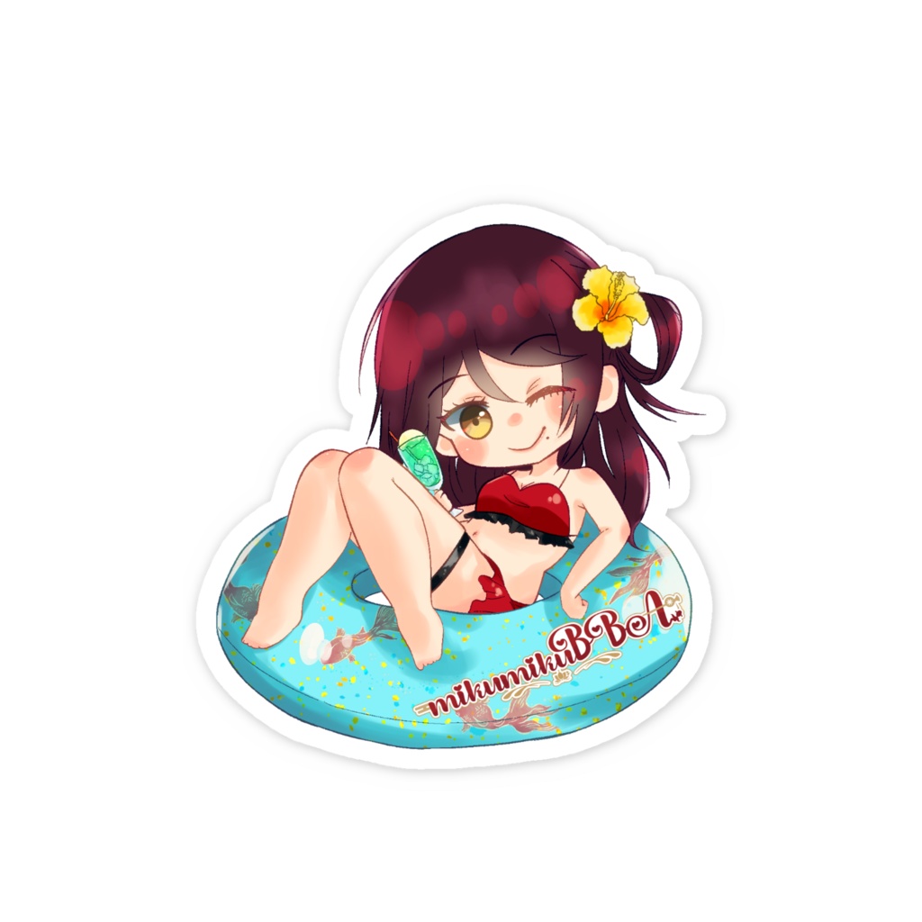 2025 水着イラストステッカー