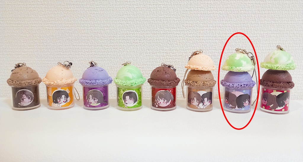 アイスストラップ~英雄二人(ぶどう&メロンフロート)~